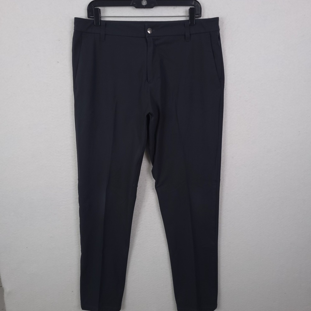 Lululemon Commission Classic Fit Pants Size 34x30 Black Warpstreme 4 Way Stretch